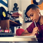 kid studying